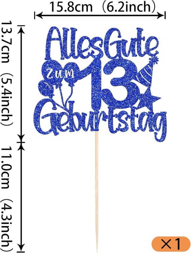 Thumbnail 1 de SYKYCTCY Tortendeko 13. Geburtstag mit 13