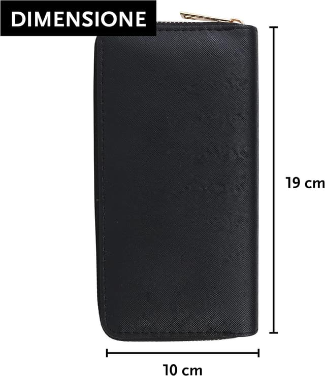 Thumbnail 3 de DonDon Portafoglio donna nero monocolore