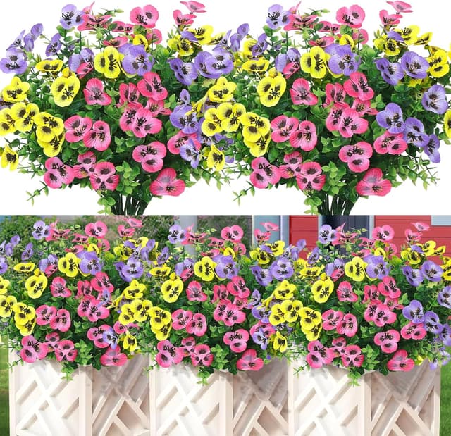 Imagen de DEMIUKO 9 Bündel Künstliche Blumen Rosa en OfertitasTOP