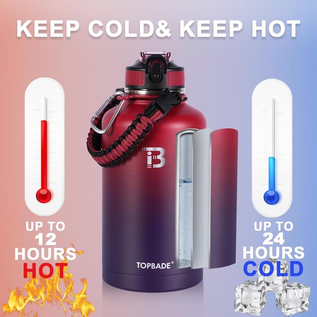 Thumbnail 3 de TOPBADE Botella acero 1890 ml aislamiento térmico