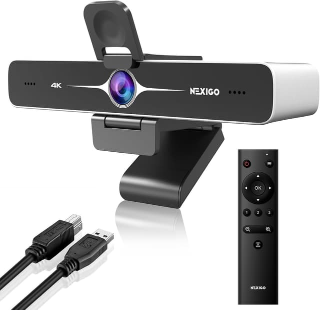 Detalle de NexiGo StreamCam N930E Webcam (1080P) mit Ring Light, Autofokus und Privacy Cover