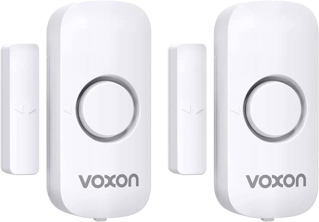 Detalle de VOXON Wireless Door and Window Alarm Sensor 2-Pack (100dB) for Home, Shop & Kids Safety