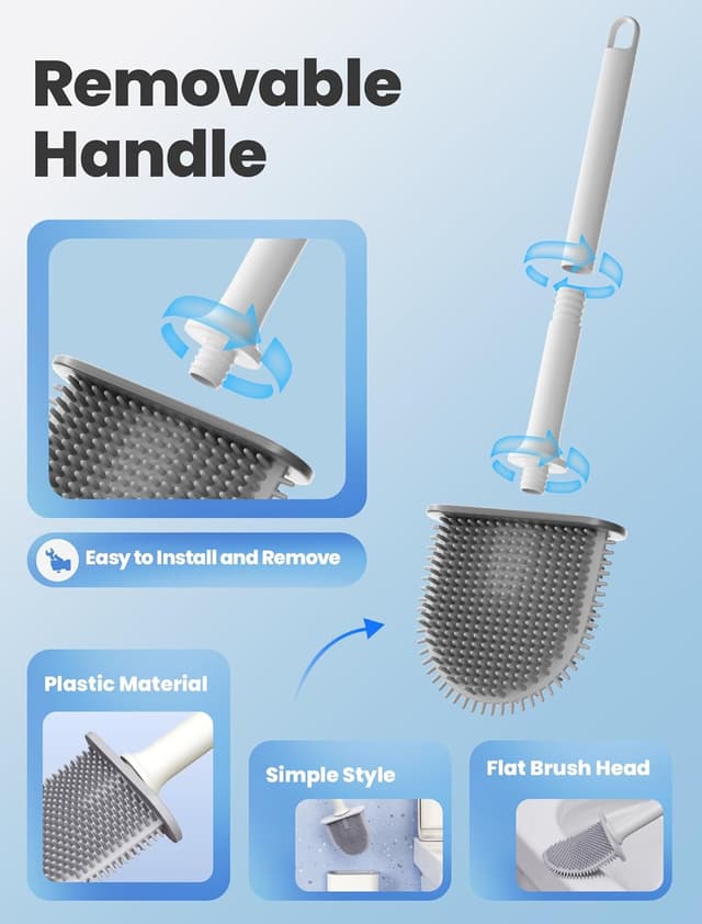 Thumbnail 5 de NEUTYPECHIC Brosse Toilettes Silicone Amovible