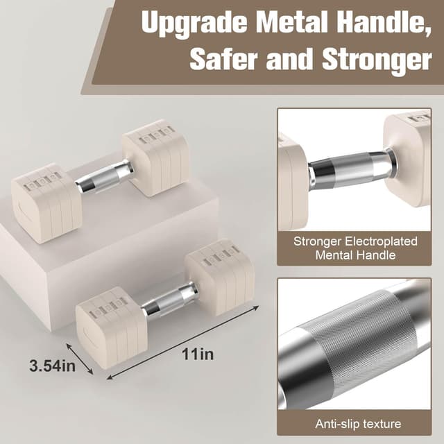 Thumbnail 3 de Hezeyferg Adjustable Dumbbells 22 lbs