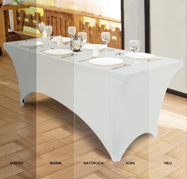 Detalle 2 de Utopia Kitchen Spandex Tischtuch 244x76x76 cm 2er Pack