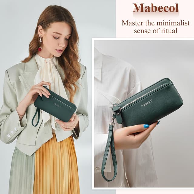 Thumbnail 4 de Mabecol Portefeuille Femme Long 18×9,5×2,5 cm 👛