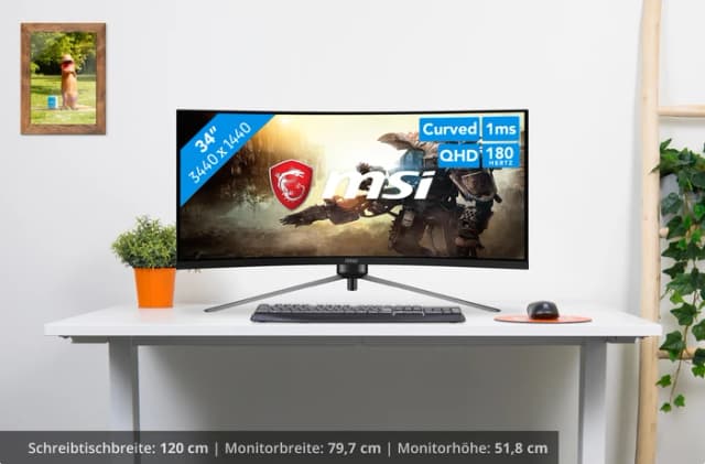 Thumbnail 6 de MSI MAG 345CQRDE 34 Zoll Ultrawide Monitor