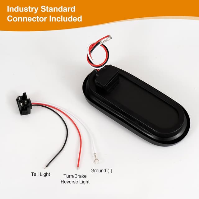 Thumbnail 4 de RUNHWEE 6-Inch Oval LED Trailer Lights Kit (2-Pack) with 10 LED Markers, Waterproof DOT-Compliant Red