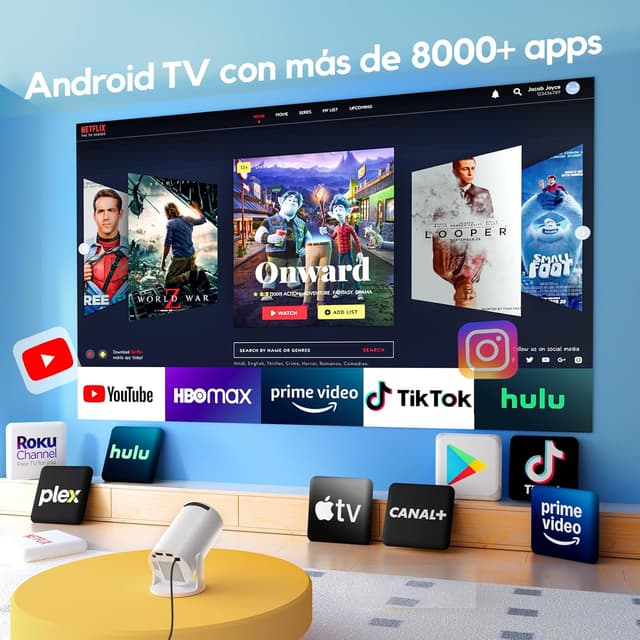 Thumbnail 1 de AKIYO O2 Mini Proyector 1080P portátil 📽