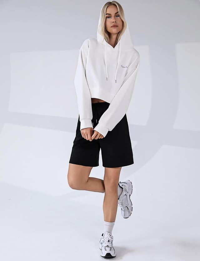 Detalle de Uniexcosm Pantalon Short Femme Sport Jogging — short décontracté à poches et cordon ajustable