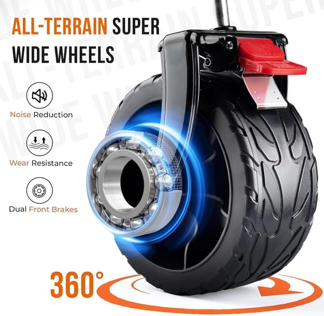 Detalle 2 de Overmont 150kg Festival Camping Trolley on Wheels (Heavy-Duty Folding Beach Wagon Cart) – Green