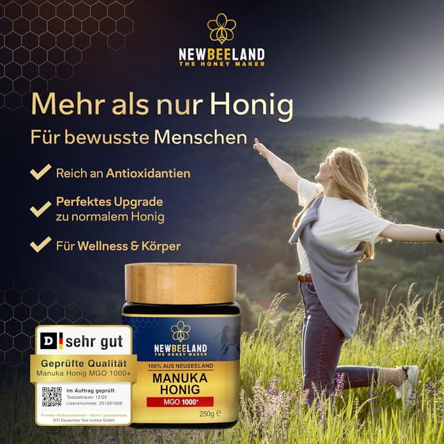 Thumbnail 6 de NEWBEELAND Manuka Honig MGO 1000+ 250 g 🍯