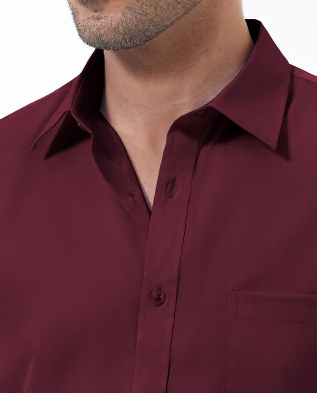 Detalle de siliteelon Herren Hemden bügelfrei Regular Fit – Langarm Businesshemd mit Stretch