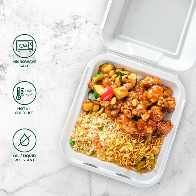 Thumbnail 3 de Freshware Compostable 8x8" Clamshell 🍱