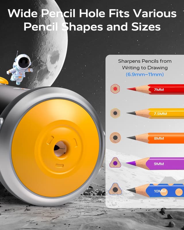 Detalle de JUPITEARTH Electric Pencil Sharpener for Kids