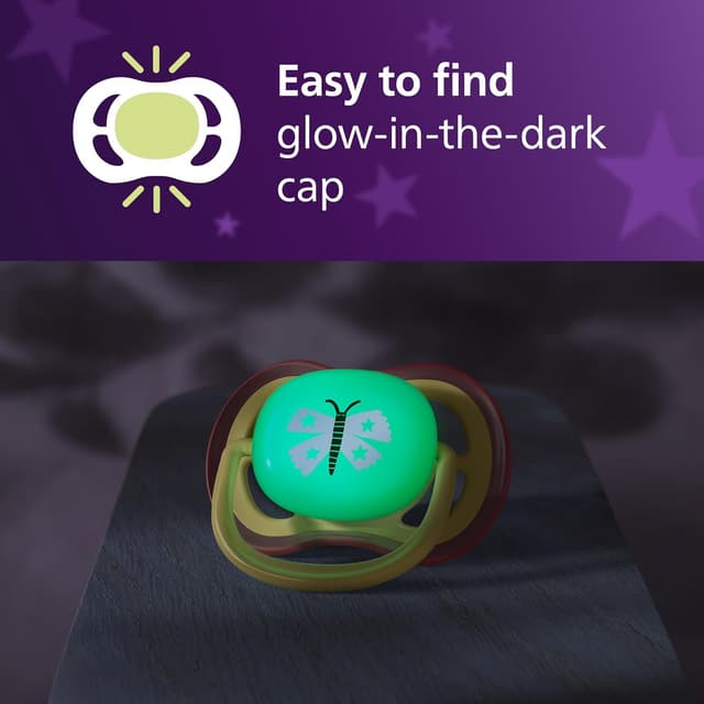 Thumbnail 3 de Philips Avent SCF376/25 Nighttime Soothers 0-6 Months