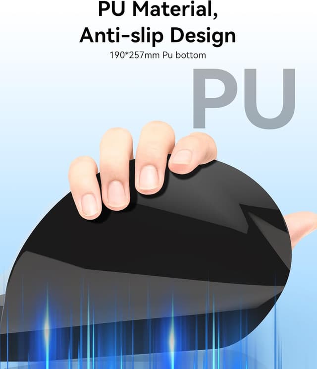 Detalle 2 de Giecy Mouse Pad with Gel Wrist Rest (Purple) — ergonomic wrist support for office and home