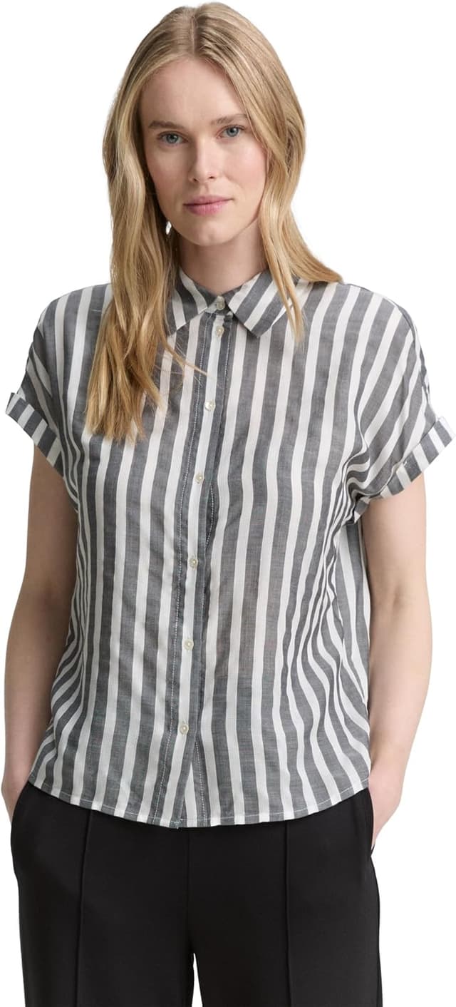 Detalle 2 de Tom Tailor 1047057 camicia da donna in tessuto morbido e leggero