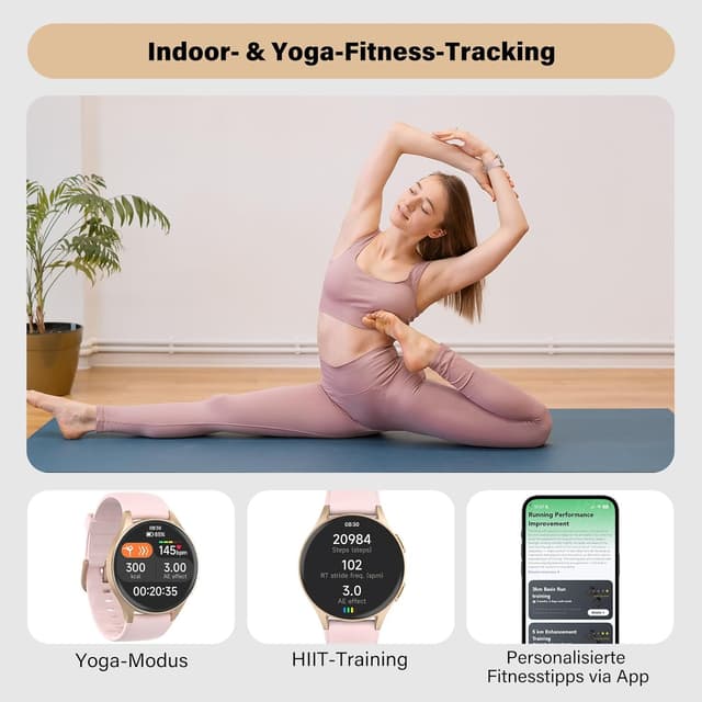 Detalle de QIPOPC Smart Watch with Alexa, 1.32-inch