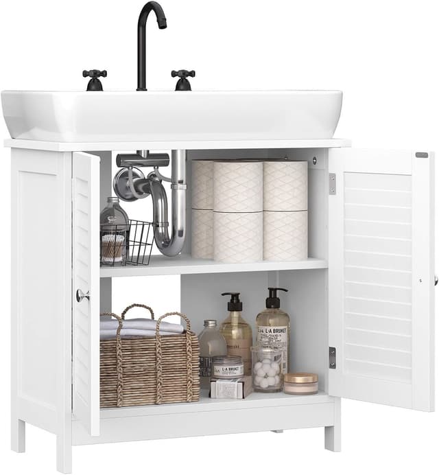 Thumbnail 3 de VASAGLE BBC05WT Mobile sottolavabo 60x30x60 cm