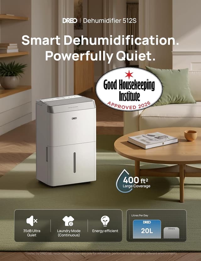 Detalle 2 de Dreo 20L/day Smart Dehumidifier 20L
