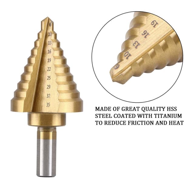 Detalle de flintronic Foret étagé 5PCS pour 5 à 35 mm