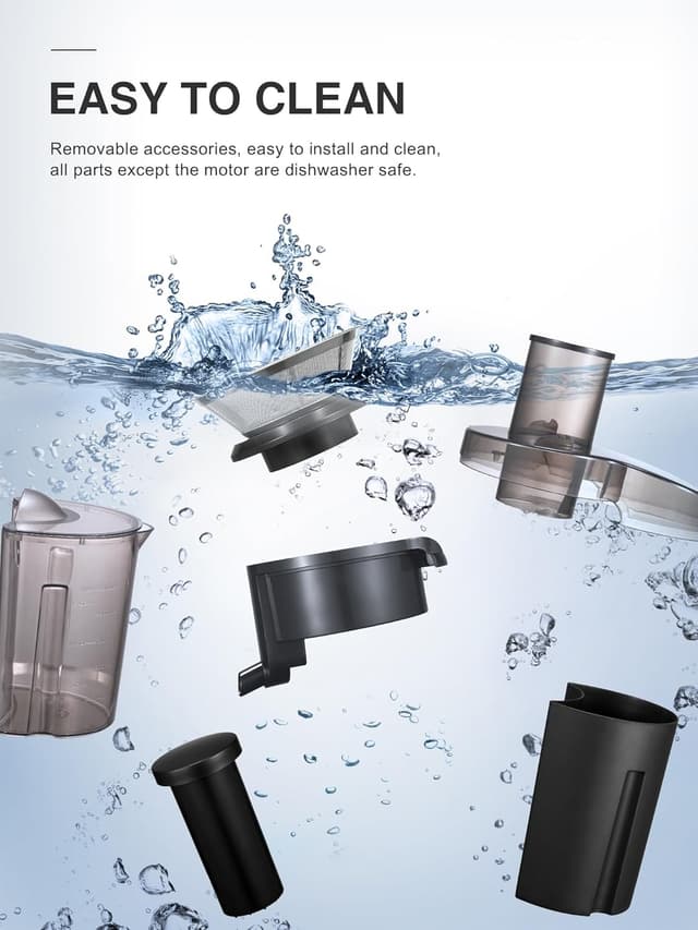 Detalle de Entsafter für Gemüse & Obst mit Zentrifugartechnik: 72 mm Einfüllöffnung, 500 W Motor (BPA-frei)