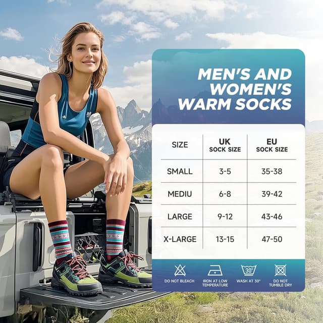 Thumbnail 6 de Merino hiking socks 3 pairs by TANSTC