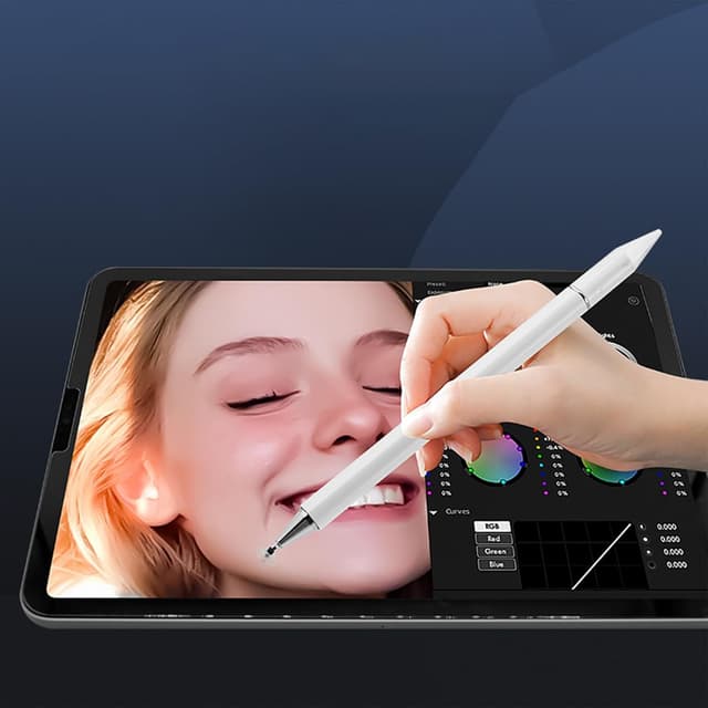 Detalle 2 de Touchscreen-Stift 3-in-1 mit Gummi-Disc – kapazitiver Tablet Stylus (ohne Akku/Bluetooth), magnetisch