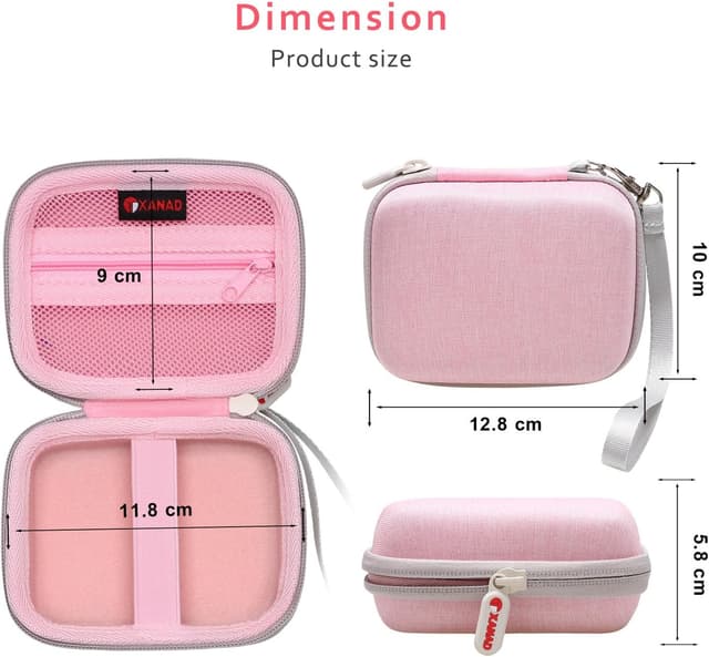 Detalle de XANAD Digitalkamera Hülle & Tasche für Kinderkameras – passend z. B. für Kodak Pixpro FZ55 und C1 mini (Rosa)