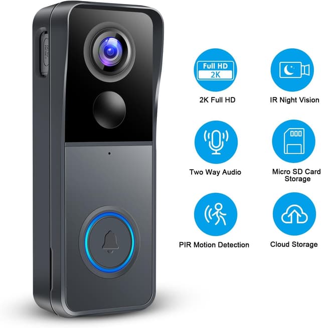 Detalle 2 de KAMEP Video Doorbell 2K Wireless