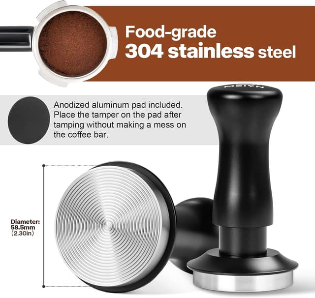 Detalle 2 de MEION Espresso Tamper 58.5mm for 58mm baskets