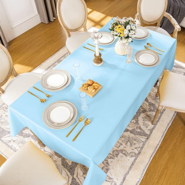 Detalle de Softalker Large Easter Table Cloth colourful gingham 240x140cm wipeable rectangular spring table cover