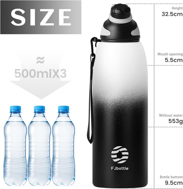Detalle de Fjbottle insulated water bottle 600ml