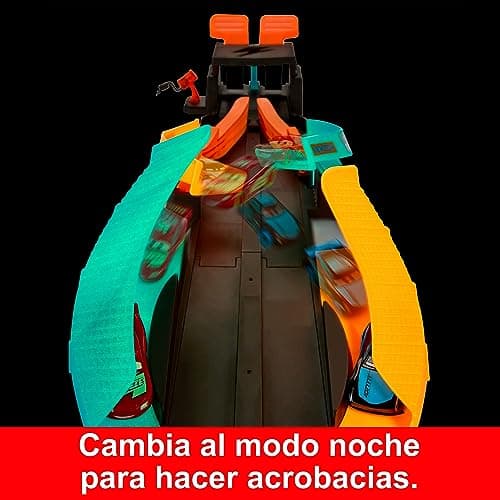 Thumbnail 4 de Mattel Disney Pixar Cars Pista Nocturna Brillante con 2 Coches 🌙