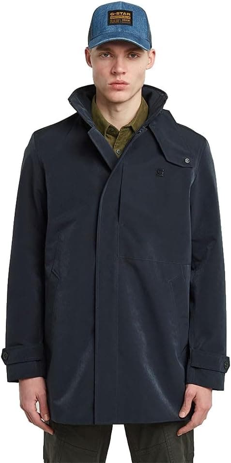 Detalle de G-STAR Herren Garber Trench Unpadded Jacket – bequeme Passform mit originellem Look