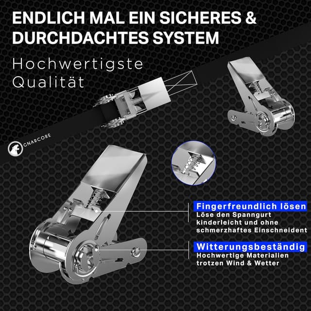 Thumbnail 2 de Gnarcore wetterfeste Basic Spanngurt 4m/6m