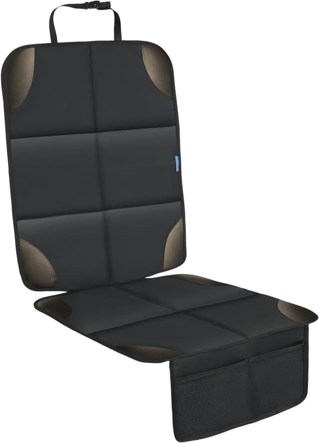Detalle de Psumuabrre Protection de siège voiture enfant imperméable antidérapante compatible ISOFIX (1 pièce) — Gris foncé