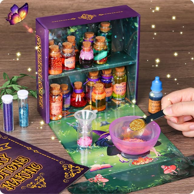 Detalle de Mostof DIY Kreative Geschenk für Kinder – Retro-Fee Kristallzaubertrank Kit (Alter 6–10)
