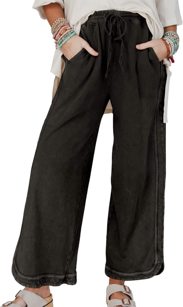 Detalle de Hixiaohe Wide Leg Sweatpants High Waist