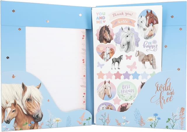 Detalle 2 de Depesche 12933 Miss Melody set di cancelleria con cartella per lettere e adesivi