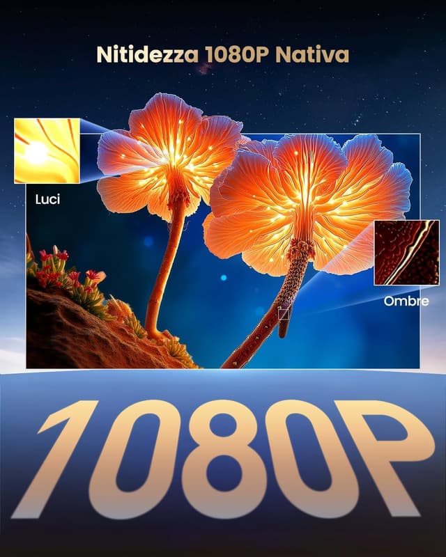 Thumbnail 6 de WiMiUS P61 Pro Smart Proiettore Portatile 4K 700ANSI con Netflix e Dolby, Wi‑Fi e Bluetooth