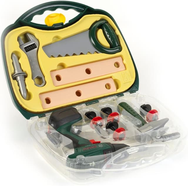 Detalle 2 de Theo Klein 8584 Valigetta con trapano avvitatore cordless e accessori da officina per bambini dai 3 anni