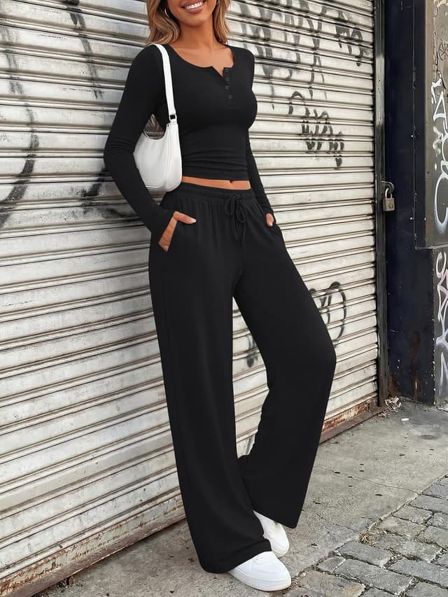 Thumbnail 4 de Trendy Queen 2‑Piece Lounge Set 92% Rayon