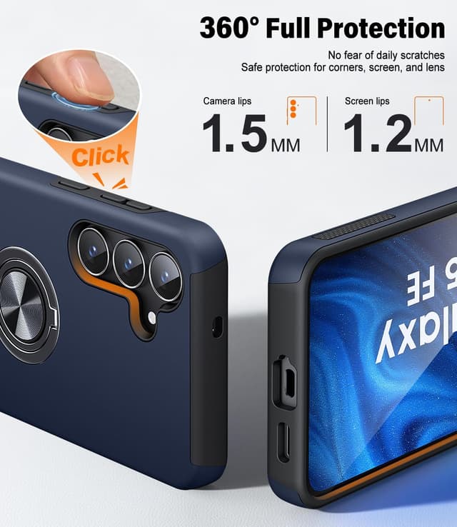 Detalle 2 de AOUIA S25 FE Case 360° Ring Stand