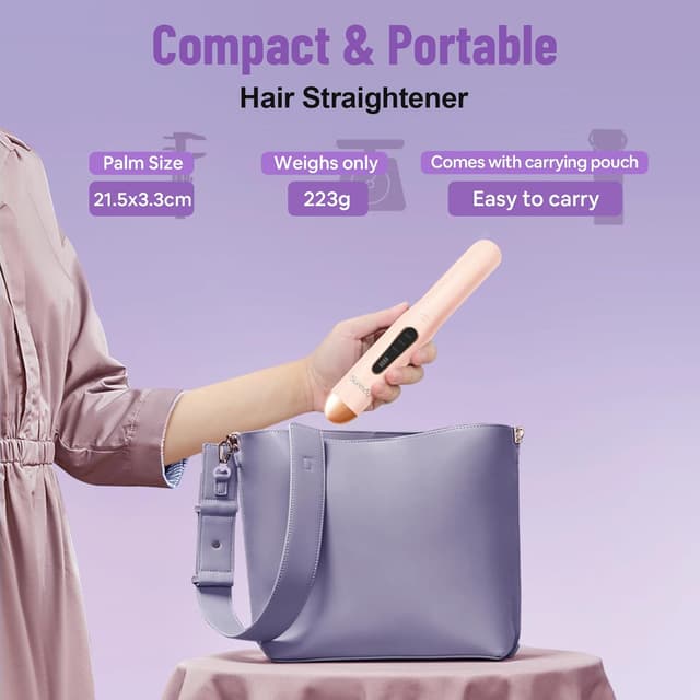 Thumbnail 6 de SUNMAY Voga Akku-Glätteisen 2in1 (5000 mAh, Titan, rosa) – kabellos für unterwegs