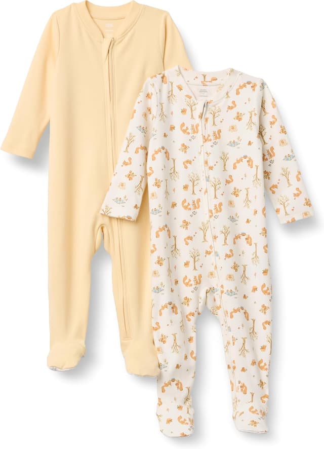 Thumbnail 6 de Grenouillère bébé Amazon Essentials x Sofia Grainge, lot de 2 avec pieds en coton (2 pièces)