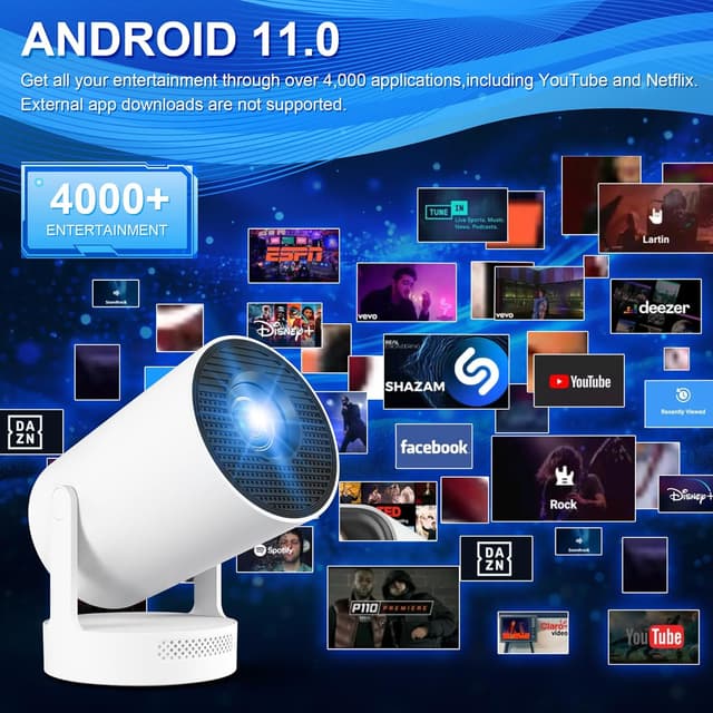 Detalle de Mini Projector 4K Portable WiFi 6 210 ANSI