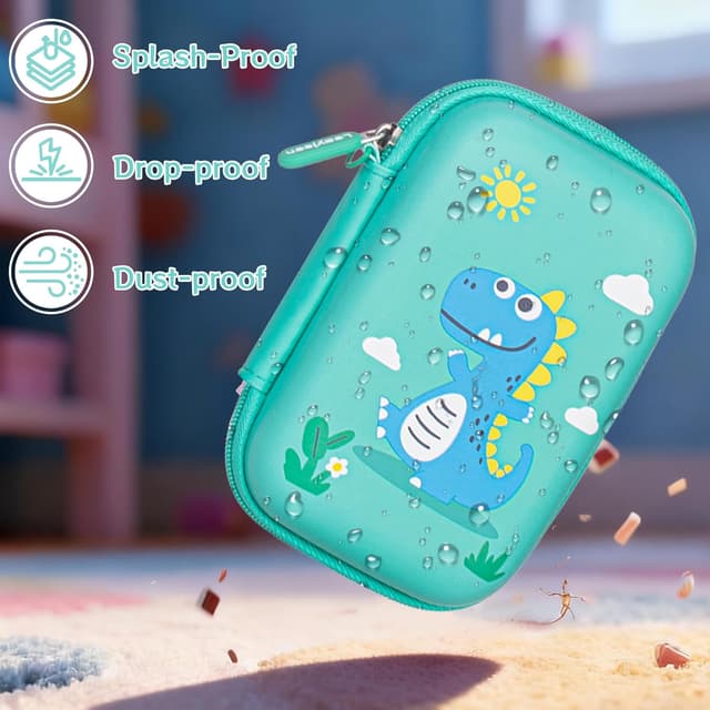 Detalle de Leayjeen Kids Smart Phone Bag (EVA) with Strap and Handle – Green (Bag Only)