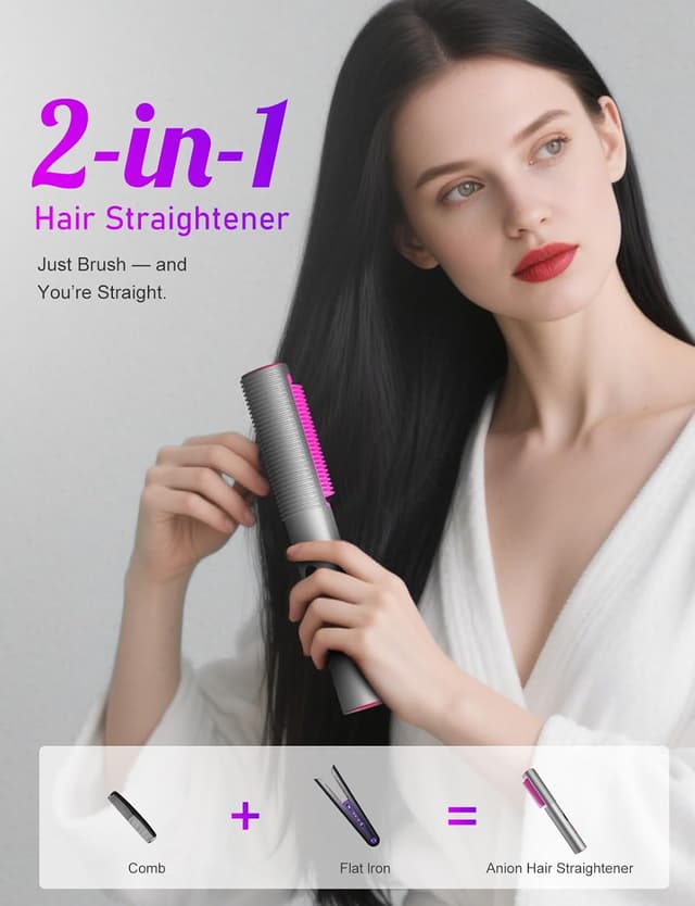 Thumbnail 1 de Hair Straighteners Brush 9 Temps